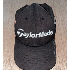 Taylor Made LETHAL Black Mesh‎ Straback Golf Hat Cap